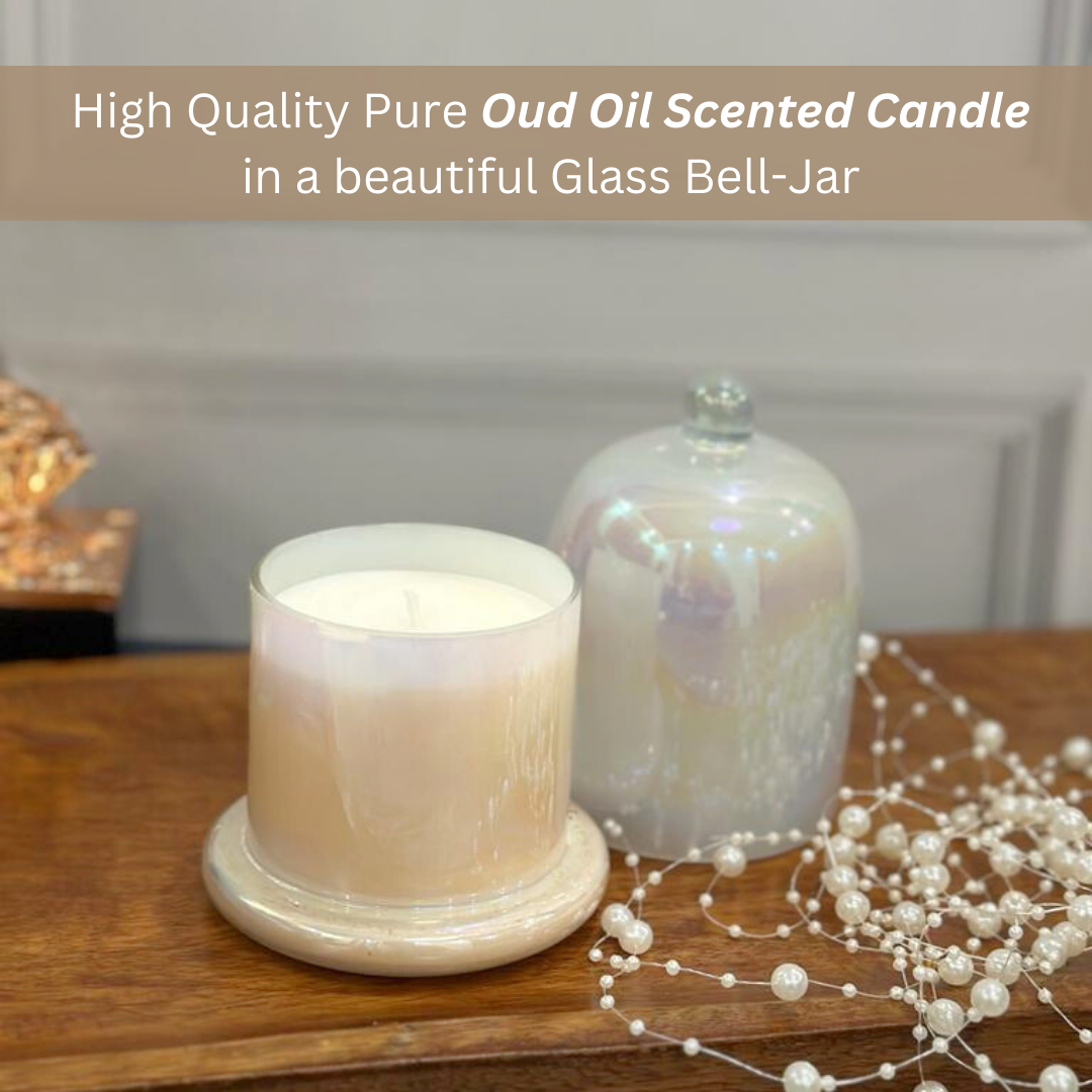 Oud Candle In Glass Bell Jar