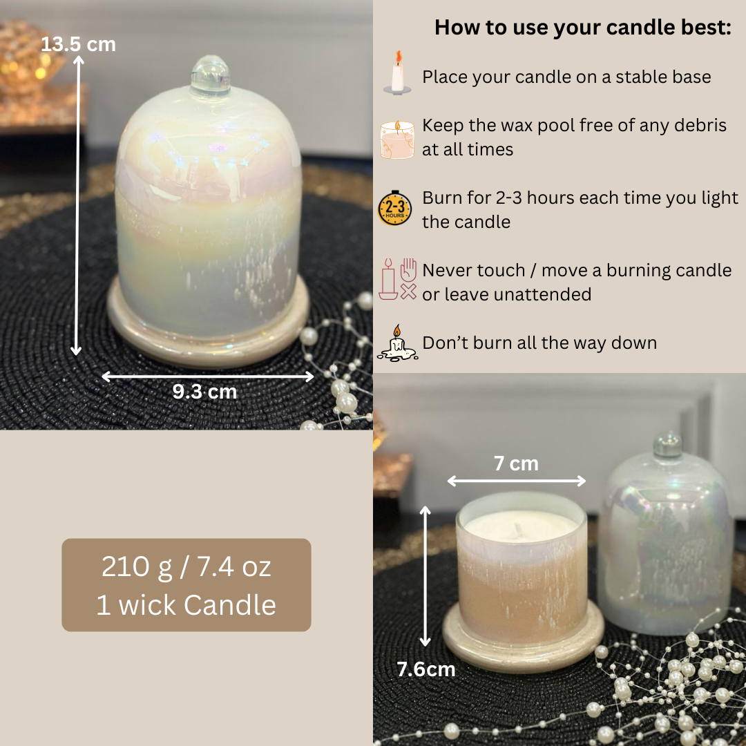 Oud Candle In Glass Bell Jar