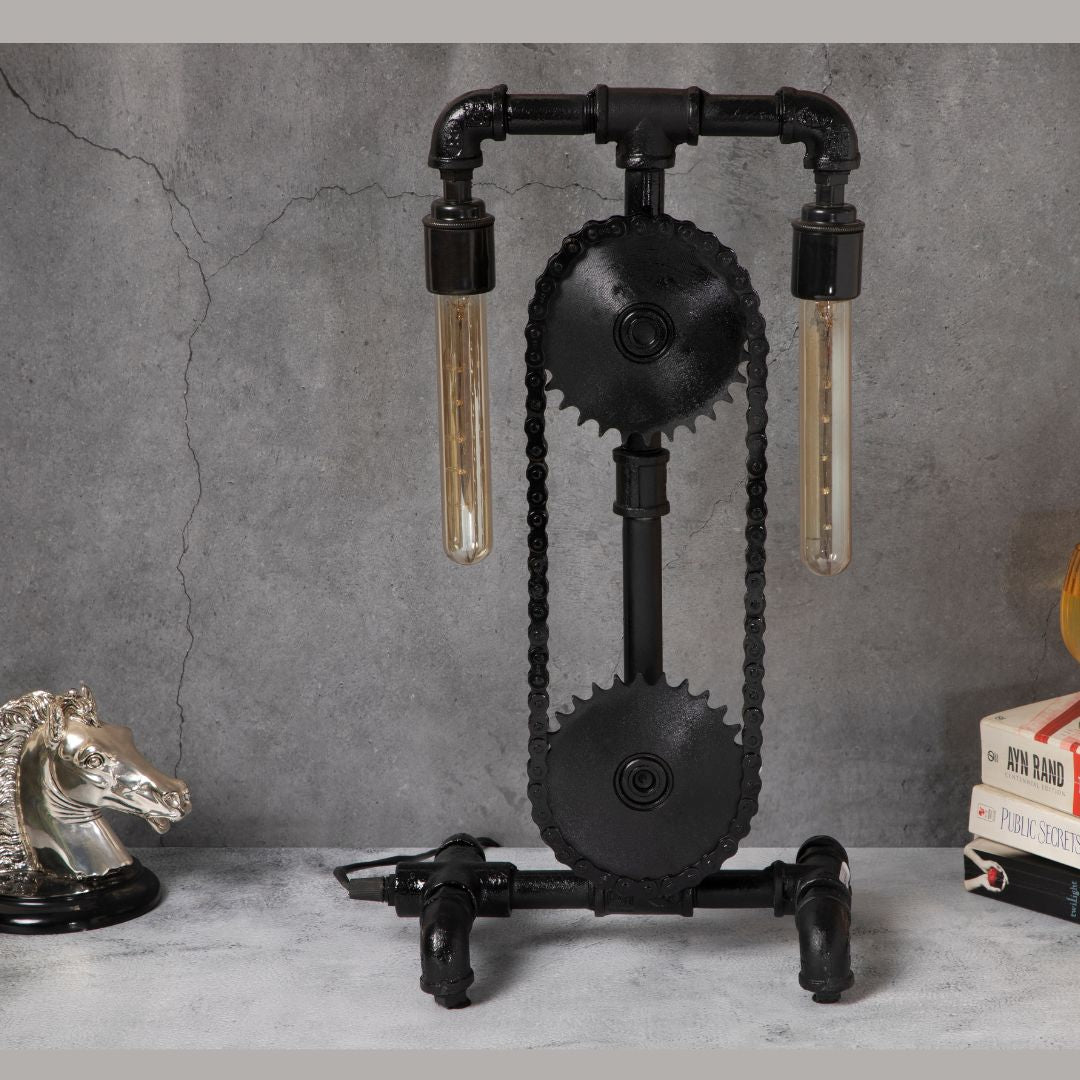 Industrial Mandala Table Lamp