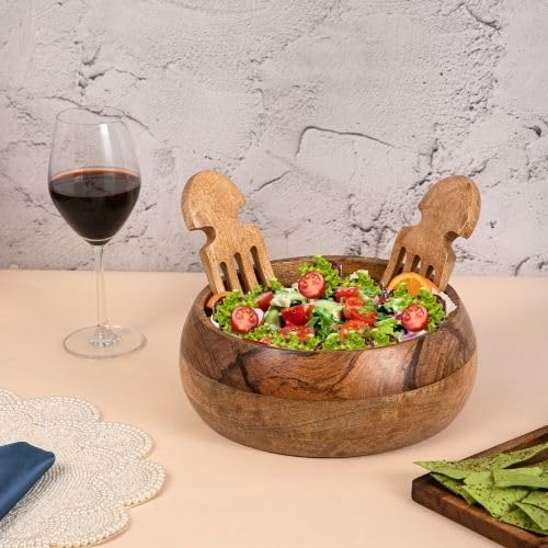 Salad Bowl with Serving Claws