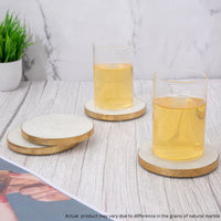 Gold rim marble coaster — thumbnail