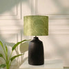 Black Metal Table, Mango Silk Lily Leaves Shade - RIO Collection