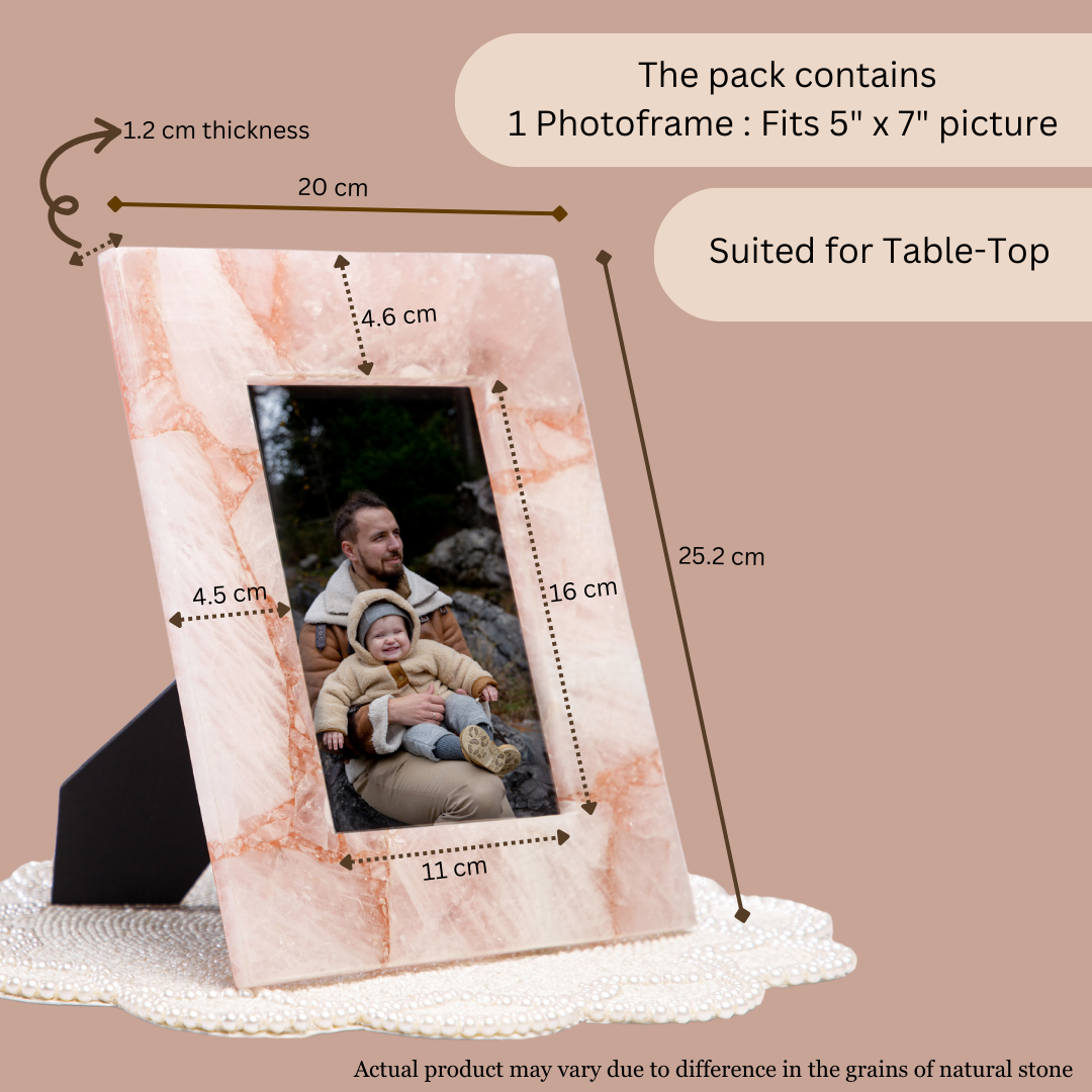 Rose Quartz Photo Frame