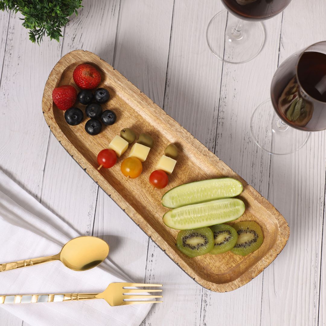 Wooden Asymmetric Platter S