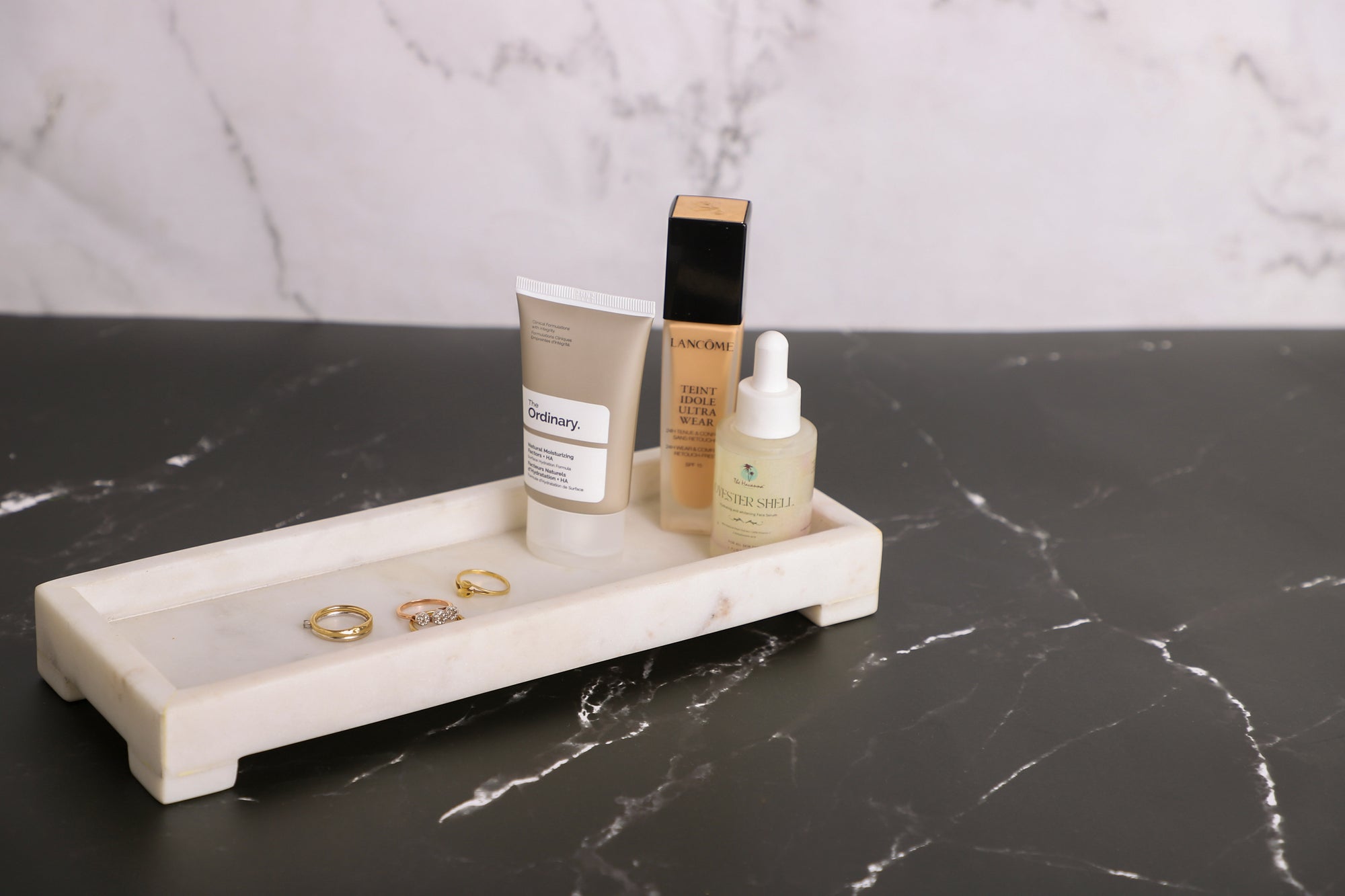 Handcrafted Marble Tray for Vanity, Bathroom & Home Decor