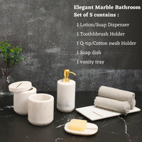 Marble Bathroom Accessories Set — thumbnail
