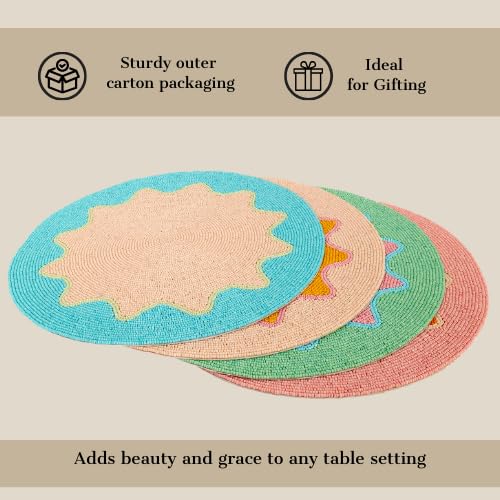 Colour Pop Beaded Placemats 14" (Set of 4)