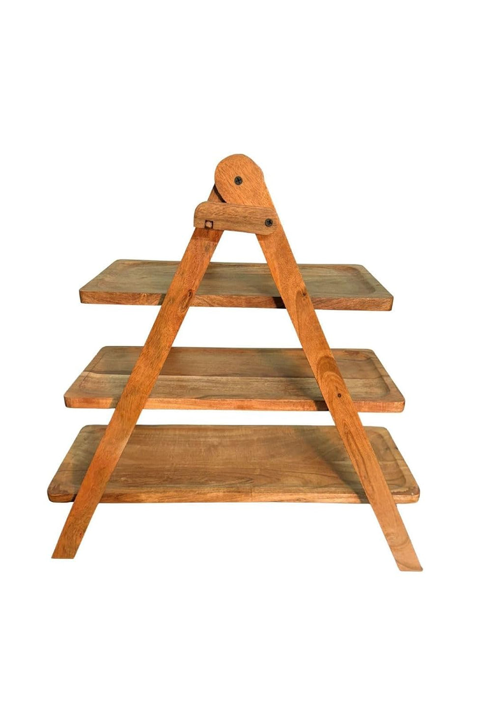 Acacia wood 3-tier serving tray