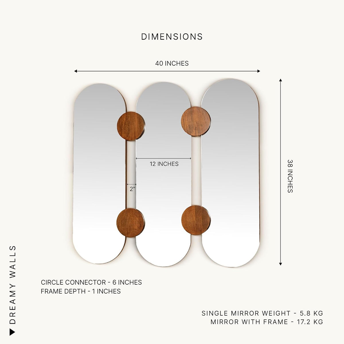 Triple Oval Mirror