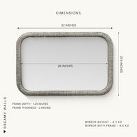 Kora Curve Striped Mirror — thumbnail