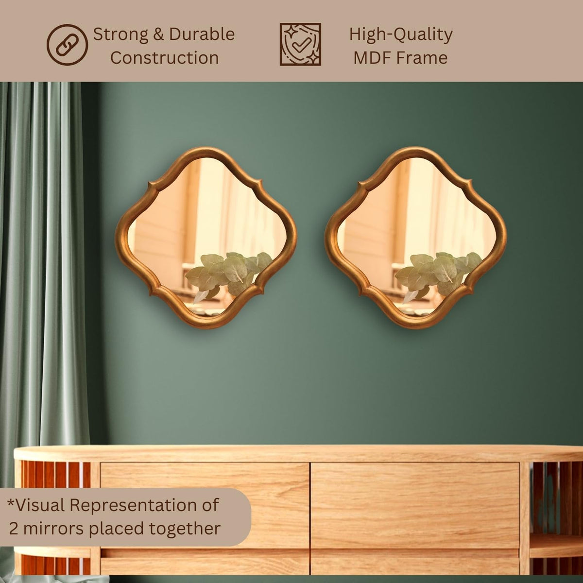 Moroccan Scallop Mirror, Set of 2
