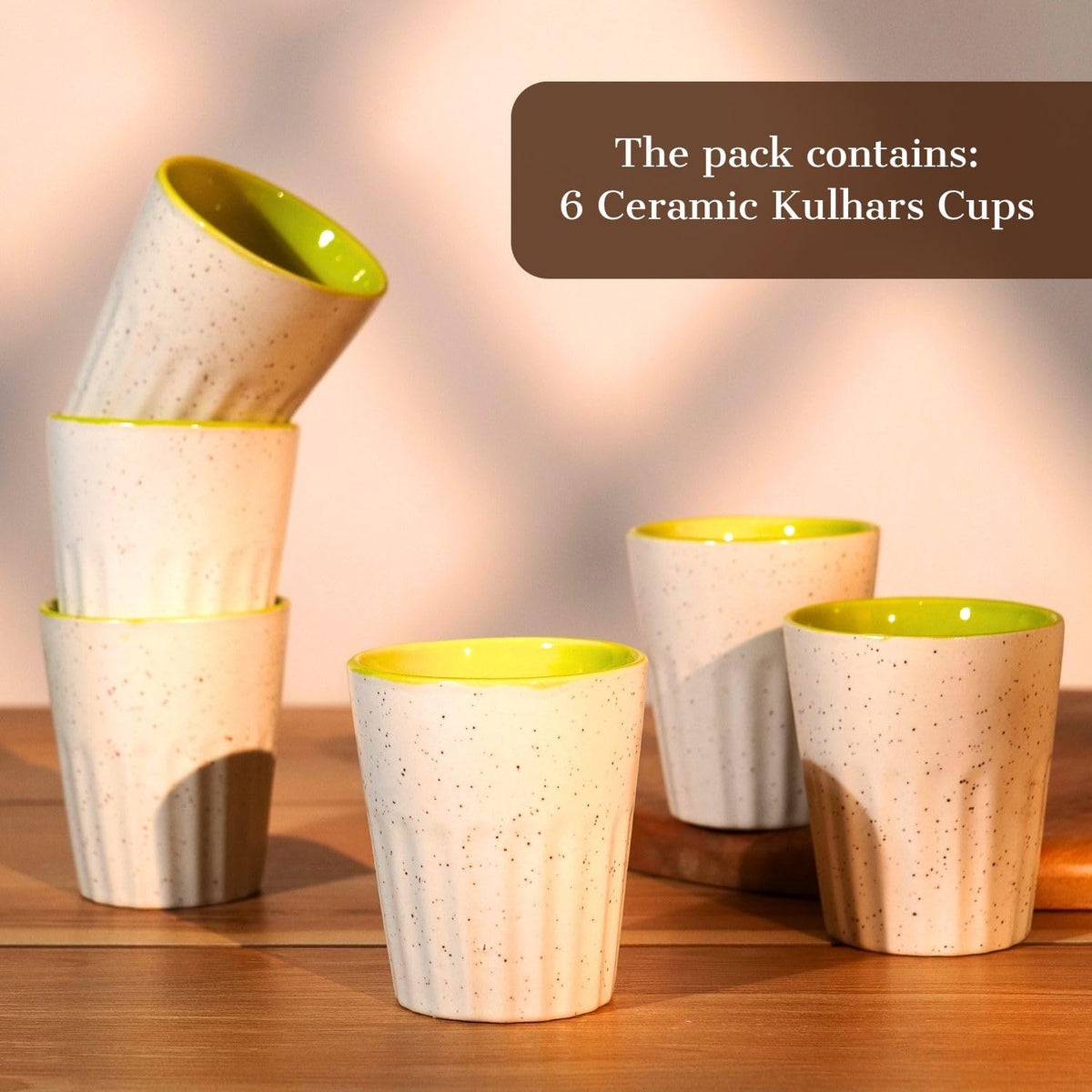 Ceramic Kulhad Cups Set of 6 (120 ml)