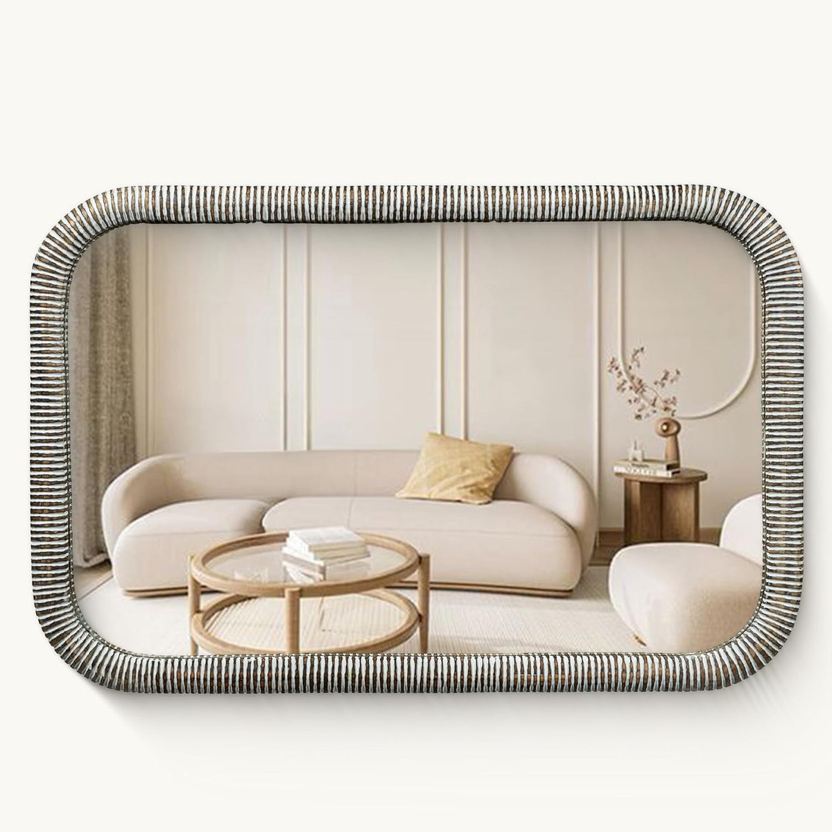Kora Curve Striped Mirror