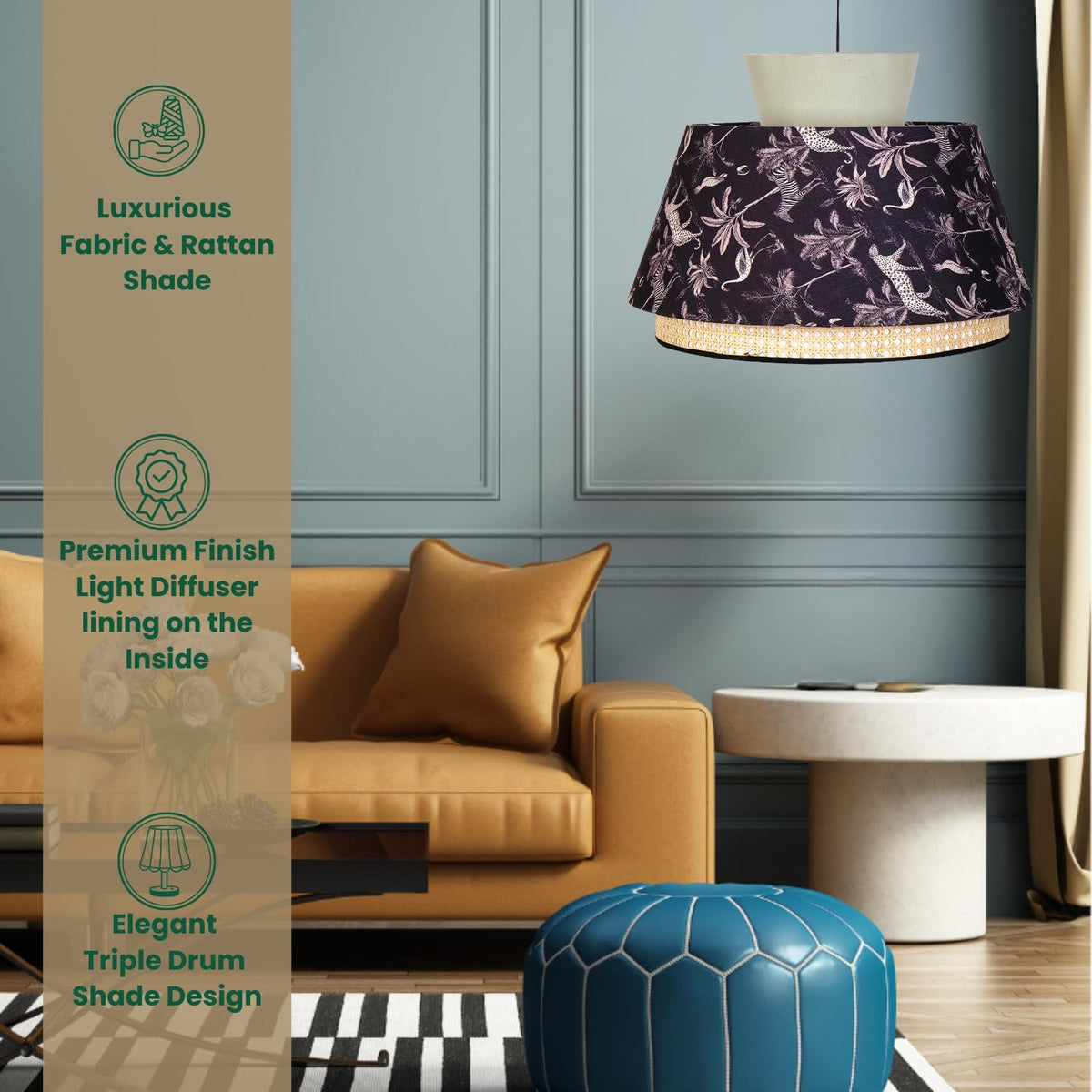 Wild Bamboo Braided Pendant Ceiling Lamp