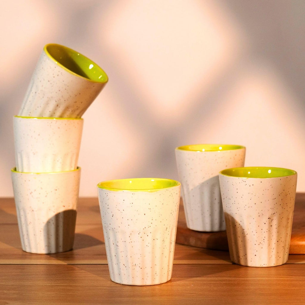 Ceramic kulhad cups set of 6