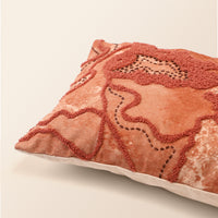 GRANITE Oblong Cushion, Aari, 12 x 20 Inch, Rust, Earth Series — thumbnail