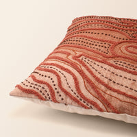 VINDHYA Square Cushion, Aari, 18 x 18 Inch, Rust, Earth Series — thumbnail