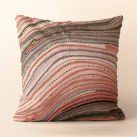 CANYON Square Cushion, Aari, 18 x 18 Inch, Rust, Earth Series — thumbnail