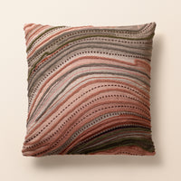 CANYON Square Cushion, Aari, 18 x 18 Inch, Rust, Earth Series — thumbnail