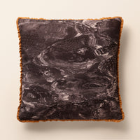 TERRA Square Cushion, Aari, 18 x 18 Inch, Black, Earth Series — thumbnail