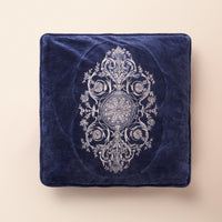 GIRIH Square Cushion, Patchwork, 18 x 18 Inch, Blue, Persian Mosaic — thumbnail