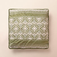 ADAH Square Cushion, Dori, 18 x 18 Inch, Sage, Romantic Vintage — thumbnail