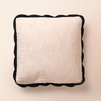 VALEN Square Cushion, Kantha, 18 x 18 Inch, Ivory, Classic Monochromes — thumbnail