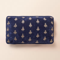SAPPHIRE Oblong Cushion, Velvet, 12 x 20 Inch, Blue, Velvet Luxe — thumbnail