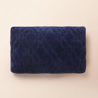 AZRAQ Oblong Cushion, Zari, 12 x 20 Inch, Blue, Mughal Garden — thumbnail