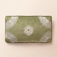 SUKOON Oblong Cushion, Dori, 12 x 20 Inch, Sage, Romantic Vintage — thumbnail