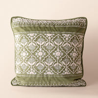 ADAH Square Cushion, Dori, 18 x 18 Inch, Sage, Romantic Vintage — thumbnail