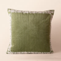 MAHNOOR III Square Cushion, Dori, 18 x 18 Inch, Sage — thumbnail