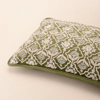 HOOR Oblong Cushion, Dori, 12 x 20 Inch, Sage, Romantic Vintage — thumbnail