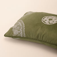 SUKOON Oblong Cushion, Dori, 12 x 20 Inch, Sage, Romantic Vintage — thumbnail