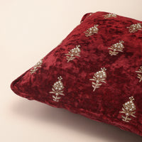 SAPPHIRE Oblong Cushion, Velvet, 12 x 20 Inch, Blue, Velvet Luxe — thumbnail