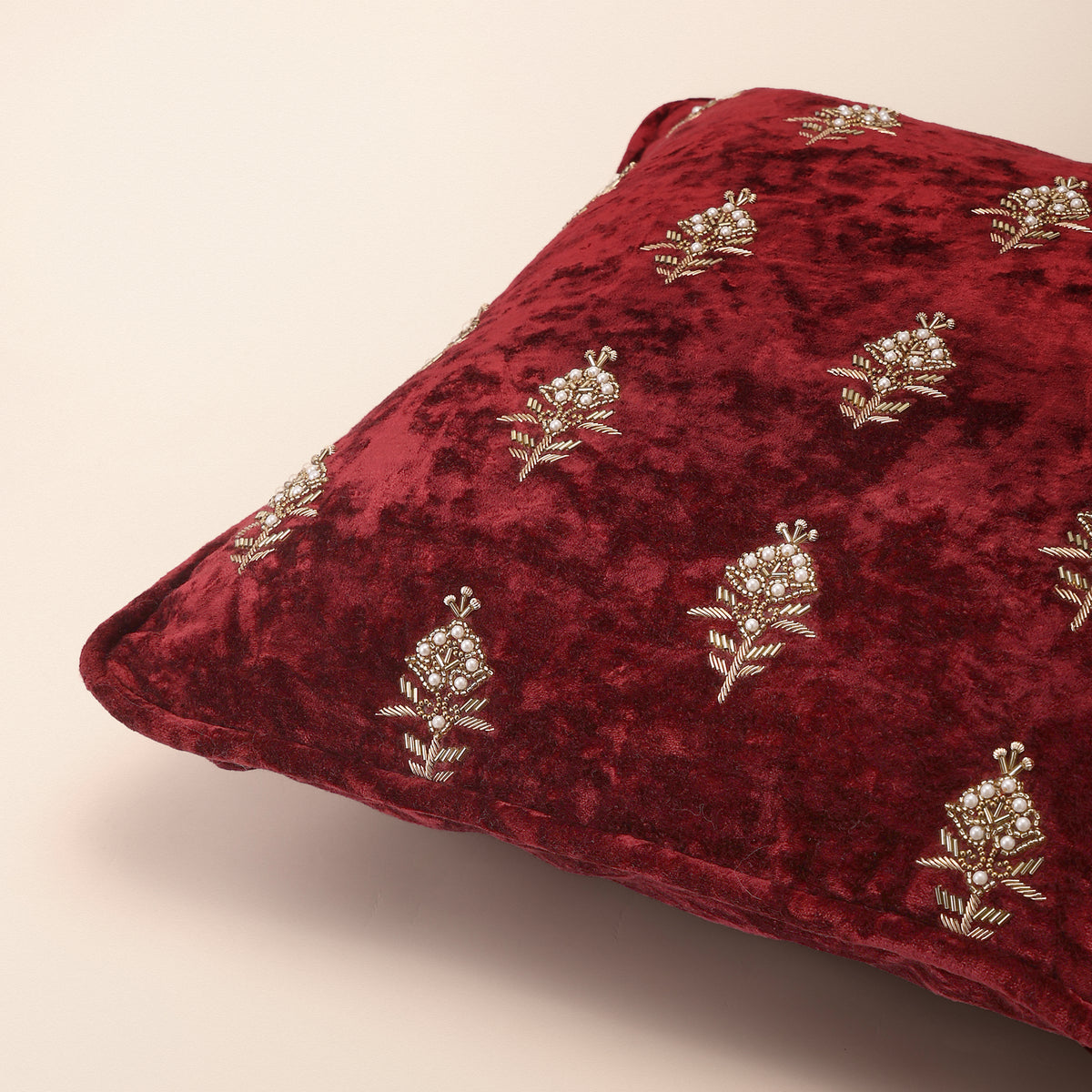 SAPPHIRE Oblong Cushion, Velvet, 12 x 20 Inch, Blue, Velvet Luxe