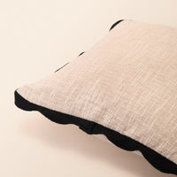 VALEN Square Cushion, Kantha, 18 x 18 Inch, Ivory, Classic Monochromes — thumbnail