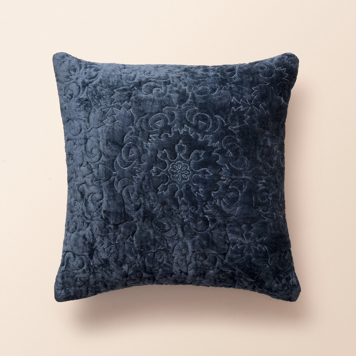 KASHN Oblong Cushion, Patchwork, 12 x 20 Inch, Blue, Persian Mosaic