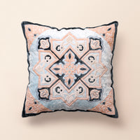 MINA Square Cushion, Patchwork, 18 x 18 Inch, Blue, Persian Mosaic — thumbnail