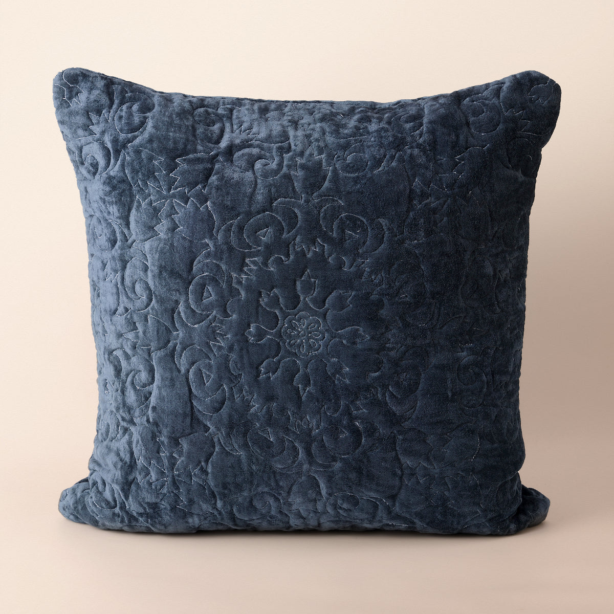 KASHN Oblong Cushion, Patchwork, 12 x 20 Inch, Blue, Persian Mosaic