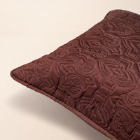 POCHAMPALLY Square Cushion, Ikat, 18 x 18 Inch, Mocha, Ikat Weave — thumbnail