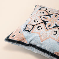 MINA Square Cushion, Patchwork, 18 x 18 Inch, Blue, Persian Mosaic — thumbnail