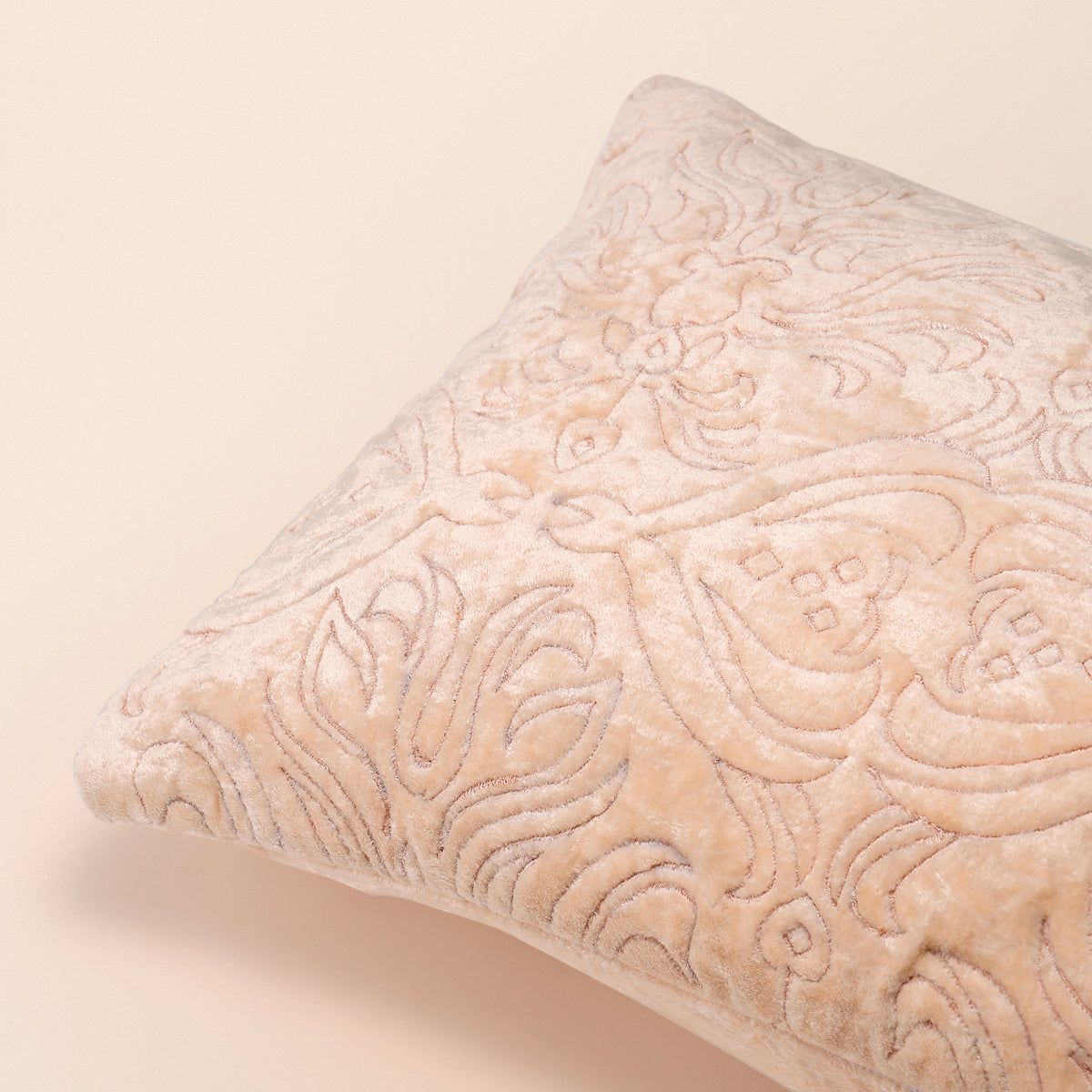 SHIRAZ Oblong Cushion, Patchwork, 12 x 20 Inch, Blush, Persian Mosaic