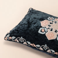 SHIRAZ Oblong Cushion, Patchwork, 12 x 20 Inch, Blue, Persian Mosaic — thumbnail