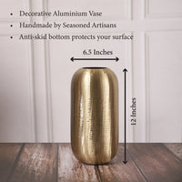 Gold Metal Vase — thumbnail