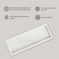 Handcrafted Marble Tray for Vanity, Bathroom & Home Decor — thumbnail