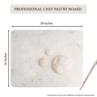 Large White Marble Pastry Board with Handles — thumbnail