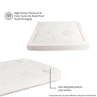 Large White Marble Pastry Board with Handles — thumbnail
