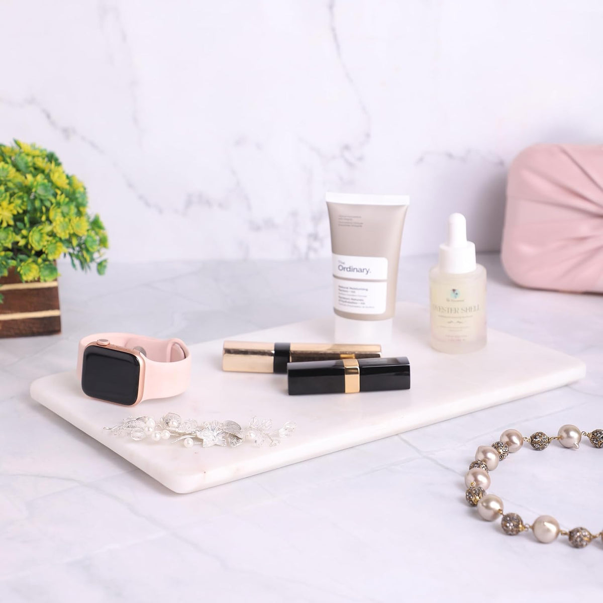 White Marble Vanity Tray