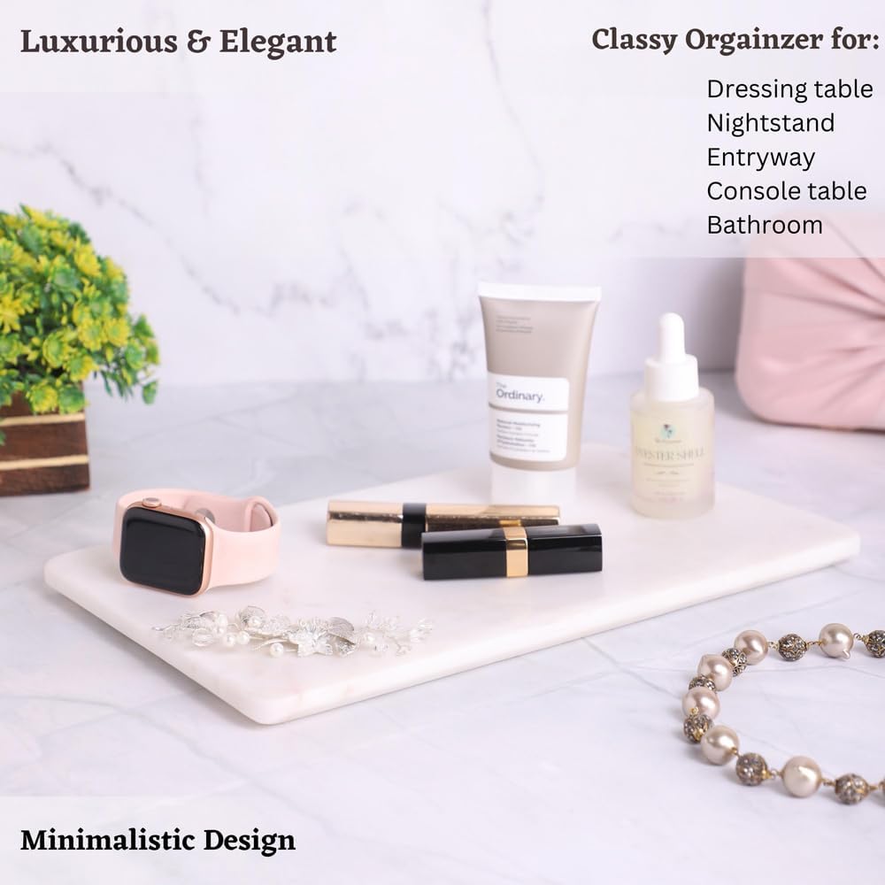 White Marble Vanity Tray